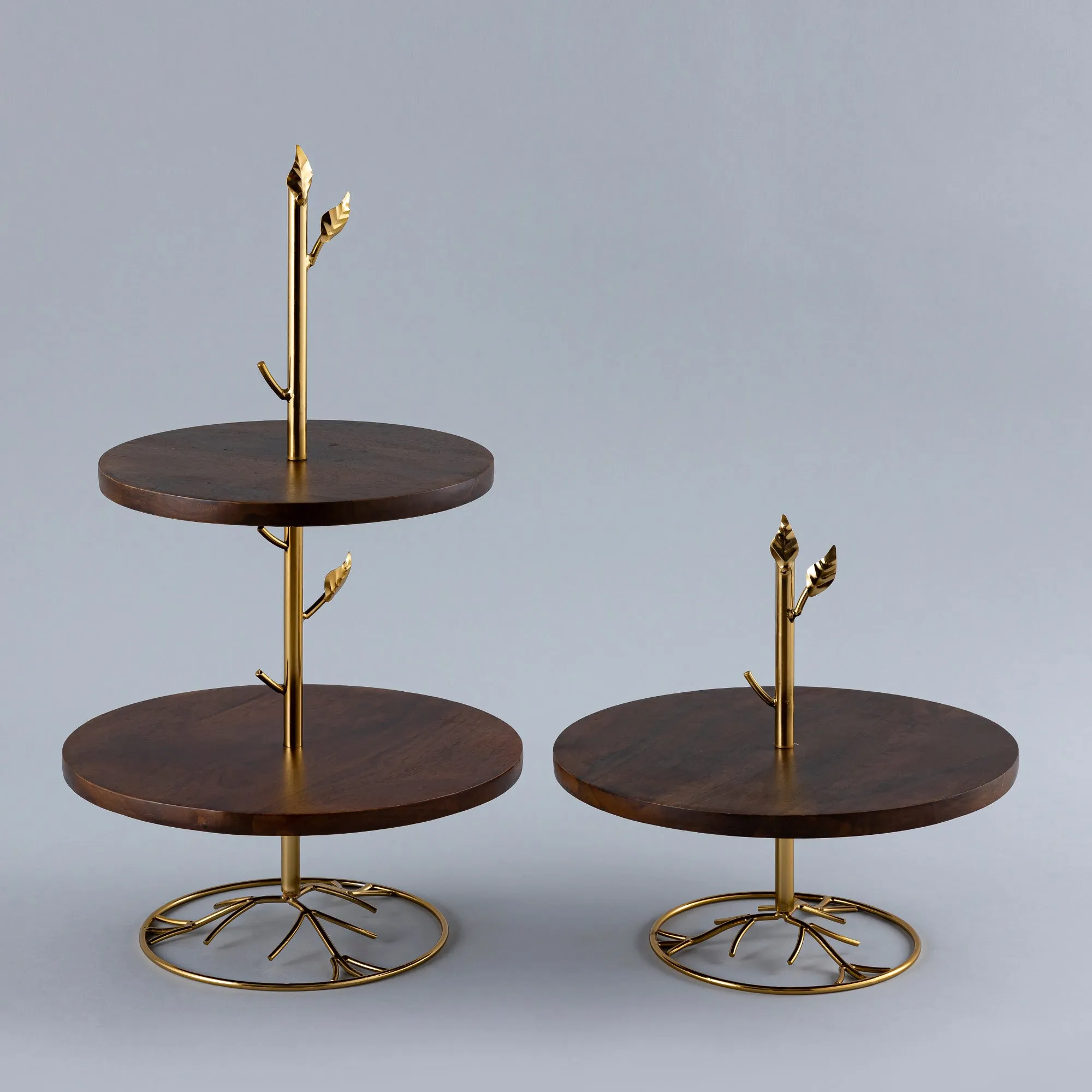 S/2 leaf cake stands