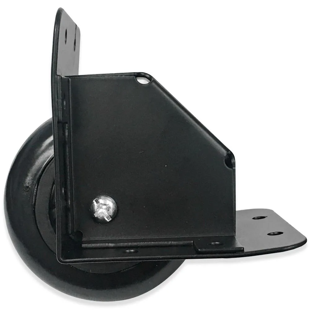 SARHW26 -  Black Recessed Tilt Caster & Housing for PA DJ Speaker Sub Cabinets, 2.75 Inch Wheel
