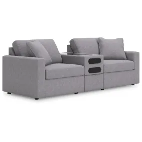 Signature Design by Ashley Modmax Stationary Fabric Loveseat with Console 9210464/9210427/9210465