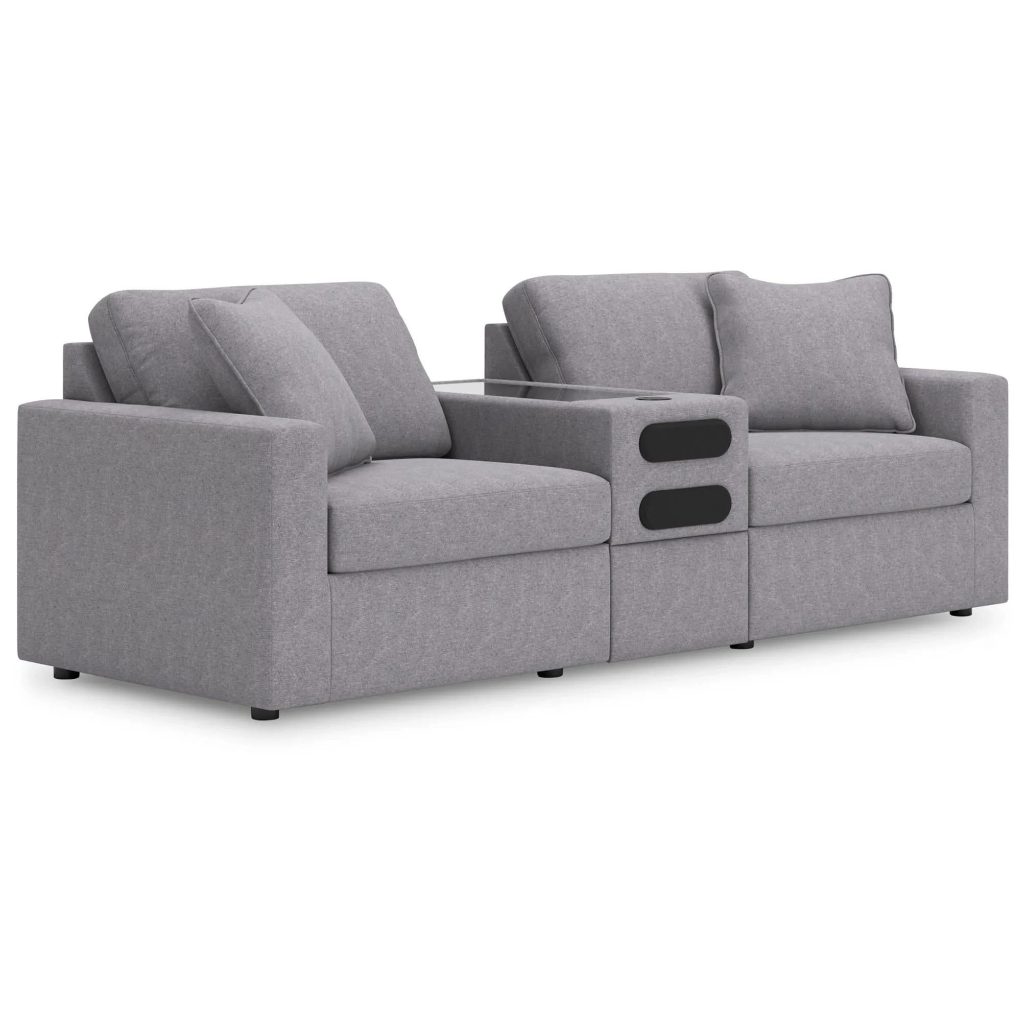 Signature Design by Ashley Modmax Stationary Fabric Loveseat with Console 9210464/9210427/9210465