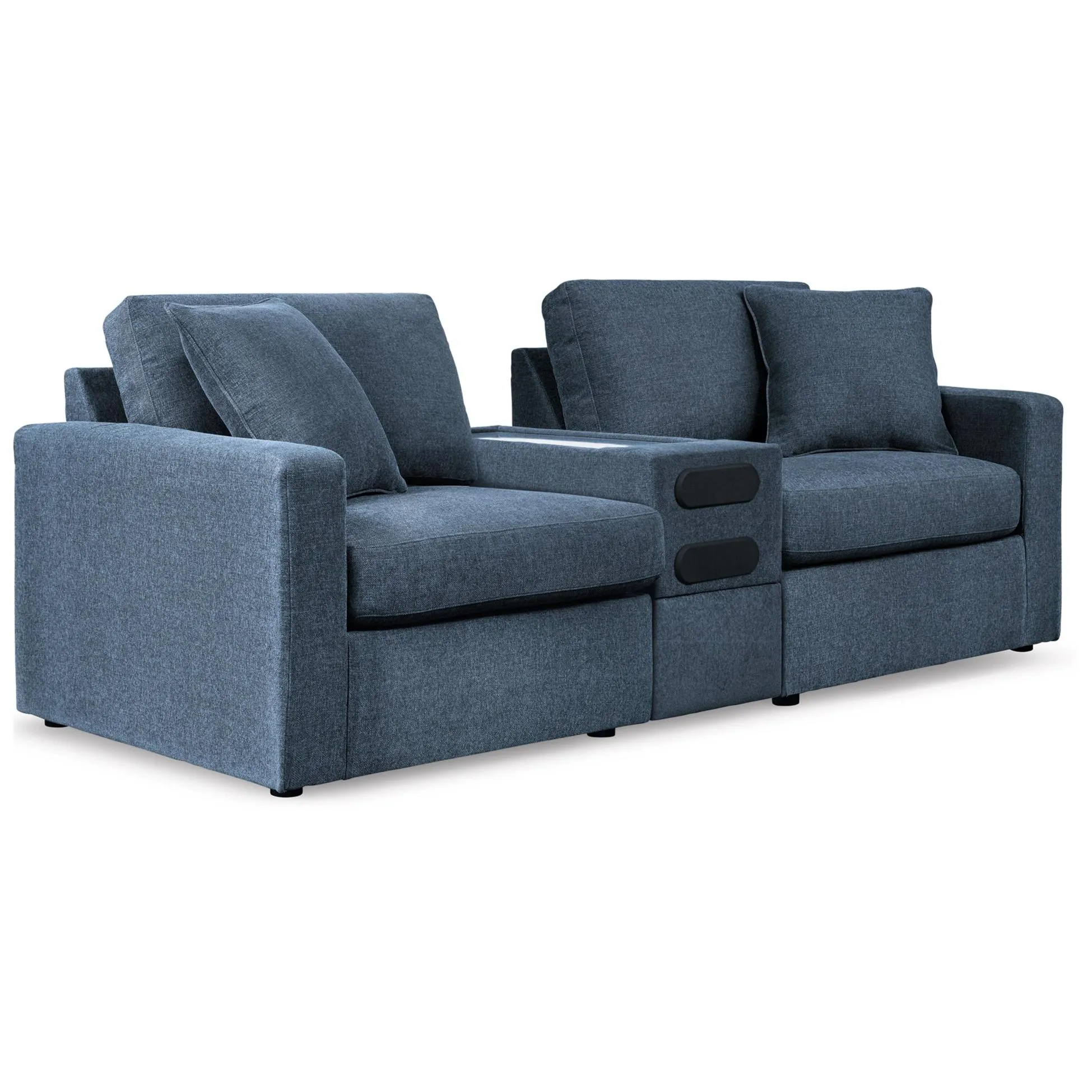 Signature Design by Ashley Modmax Stationary Fabric Loveseat with Console 9212164/9212127/9212165