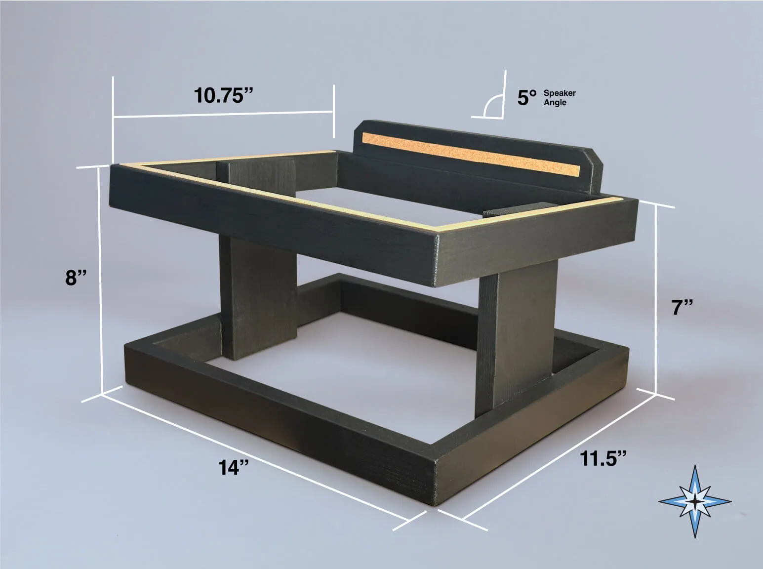 Skylabs Classic Wood Speaker Stands