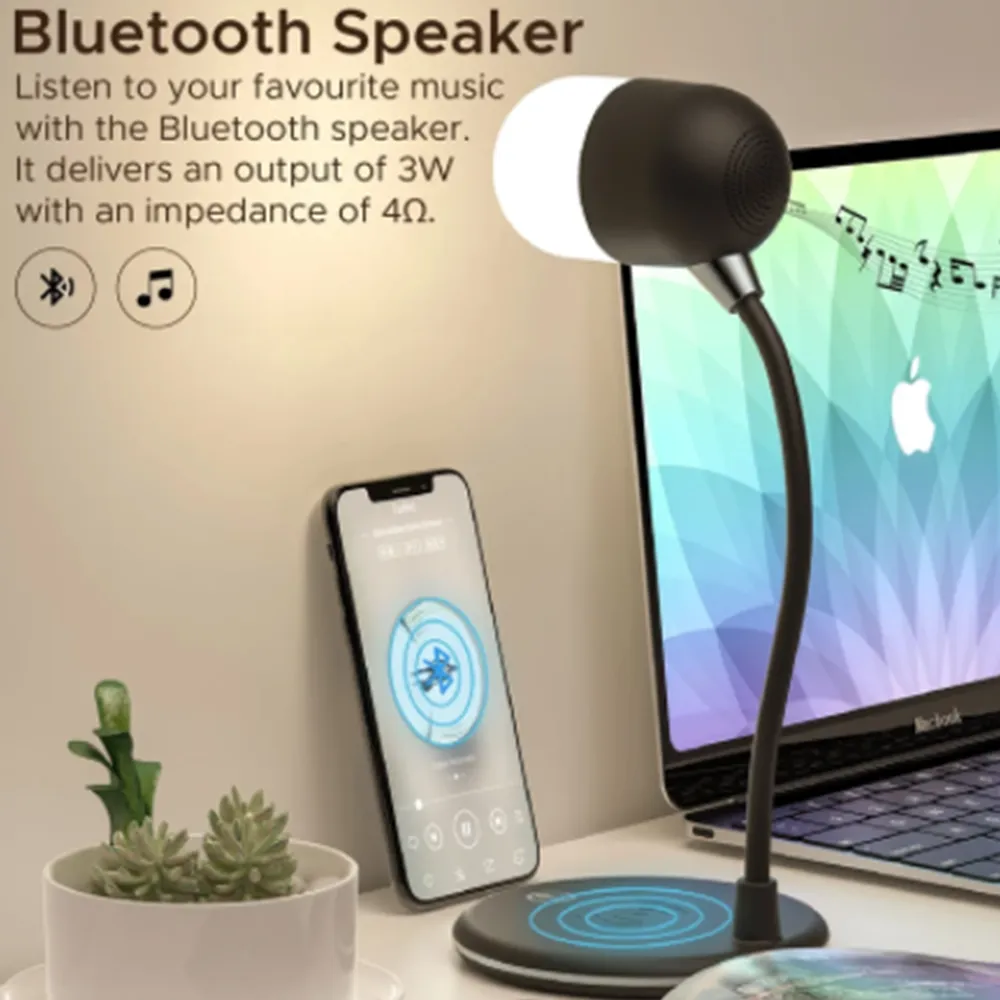 Smart Power Speaker Lamp Wireless Charger