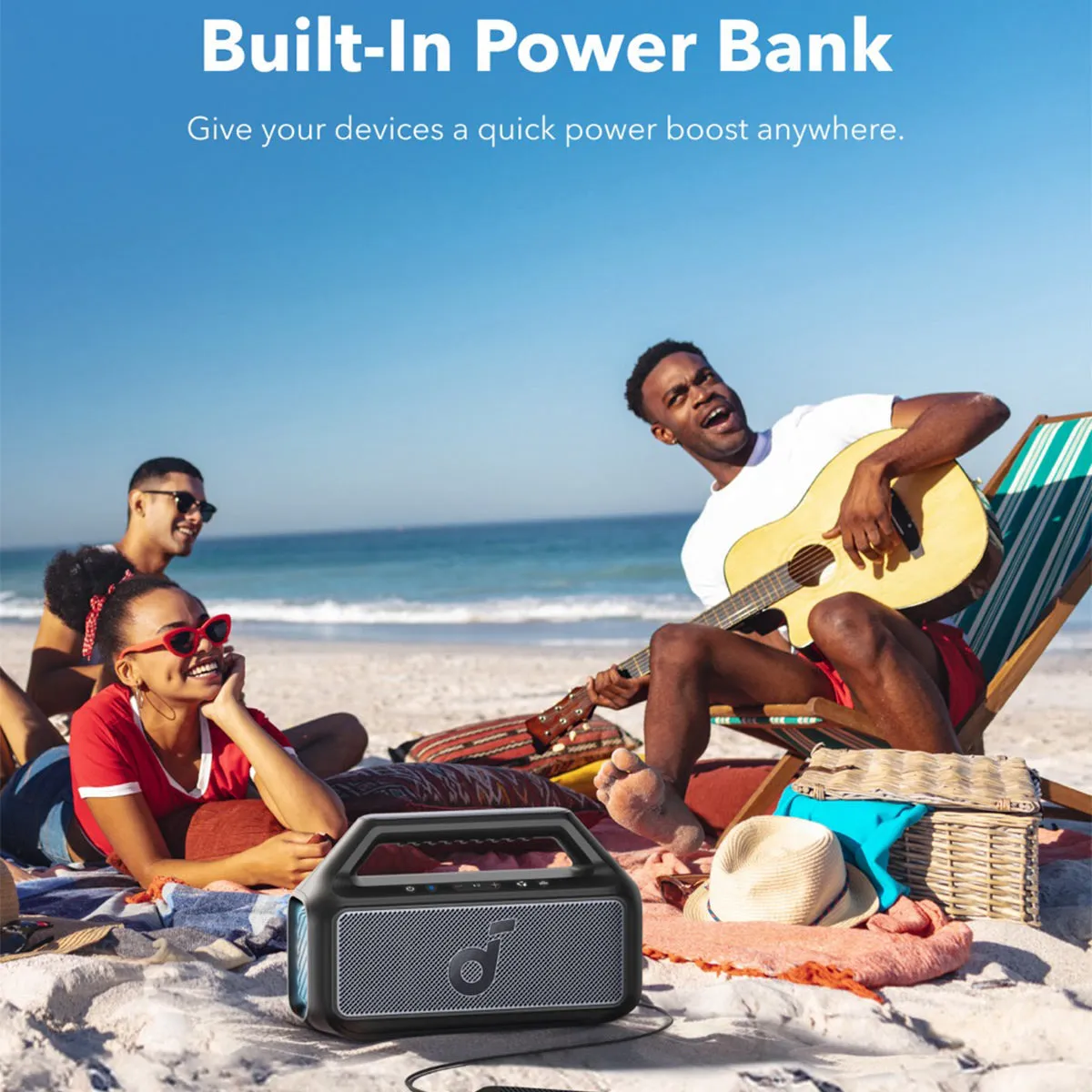 Soundcore Boom 2 Portable Bluetooth Speaker (Black)