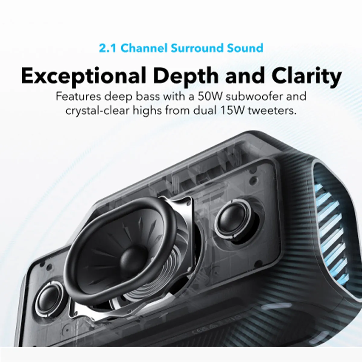 Soundcore Boom 2 Portable Bluetooth Speaker (Black)