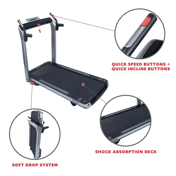Spaceflex Running Treadmill with Foldable Wide Deck