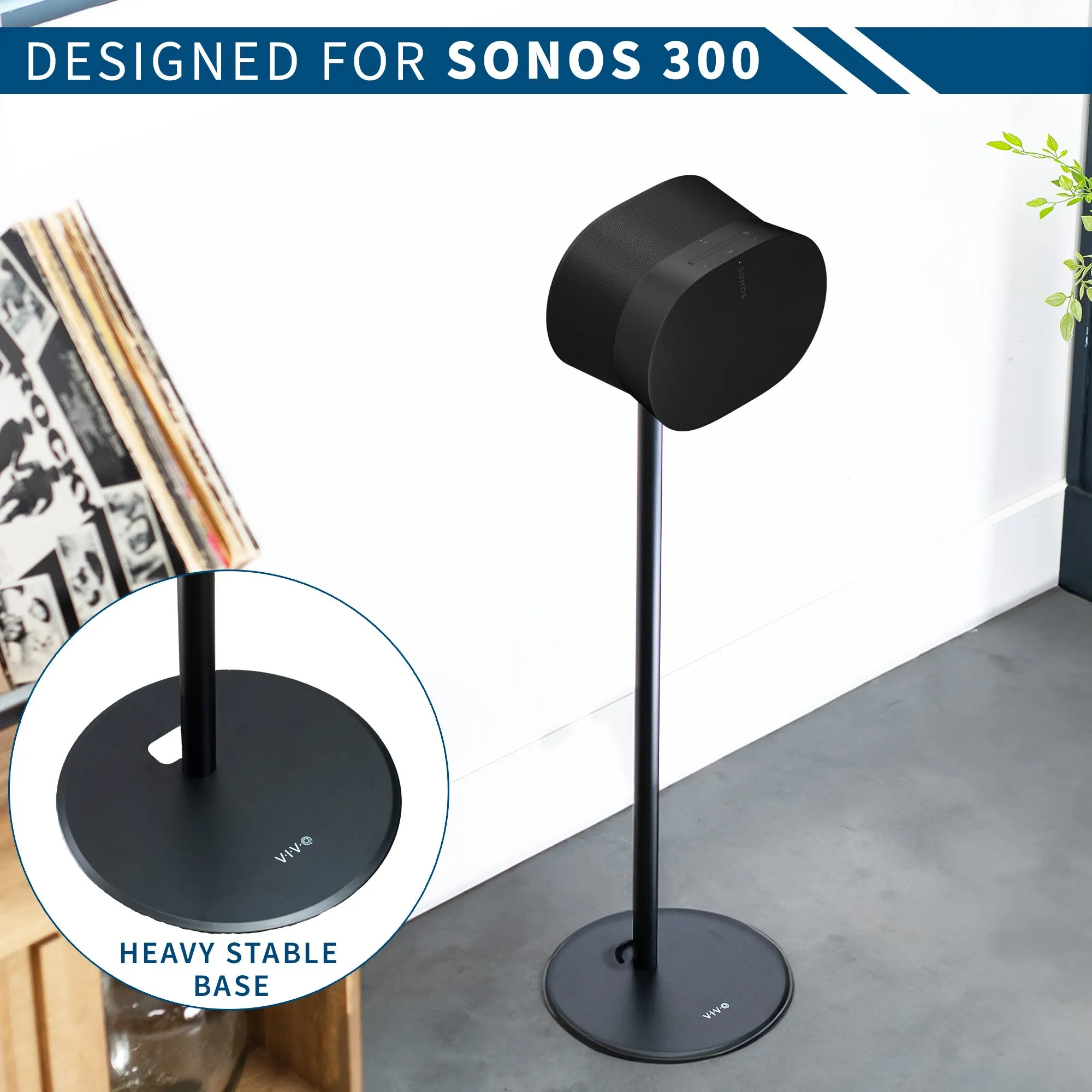 Speaker Stands Designed for Sonos Era 300 Speakers - 2 Pack
