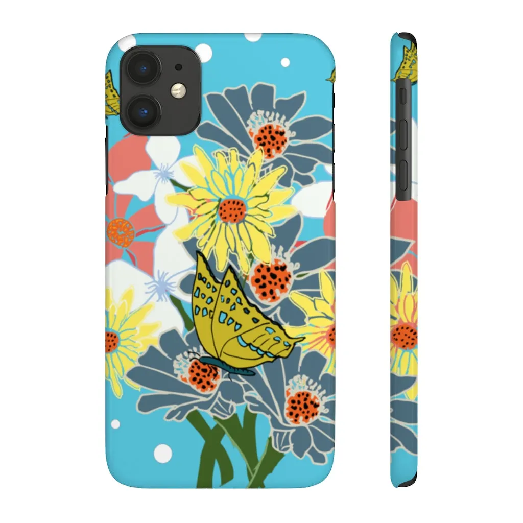 Spring Bouquet Tropical Blue Case Mate Slim Phone Cases
