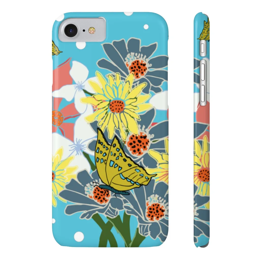 Spring Bouquet Tropical Blue Case Mate Slim Phone Cases