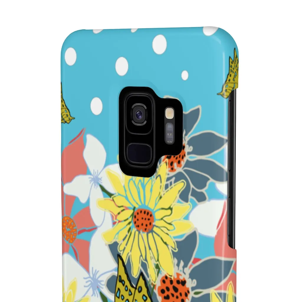 Spring Bouquet Tropical Blue Case Mate Slim Phone Cases
