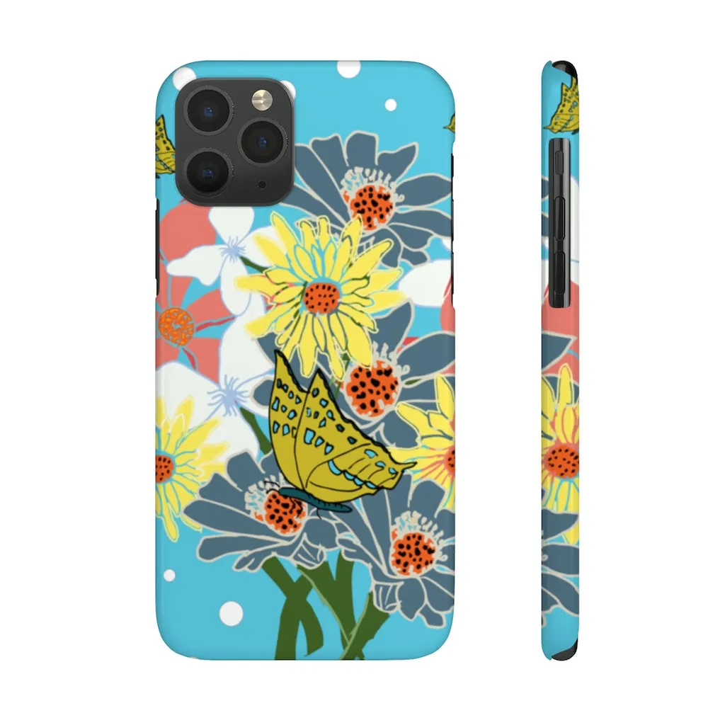 Spring Bouquet Tropical Blue Case Mate Slim Phone Cases