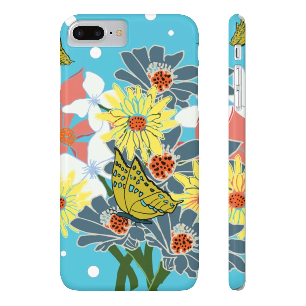 Spring Bouquet Tropical Blue Case Mate Slim Phone Cases