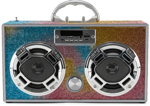 Swirl Bling LED Bluetooth Boombox
