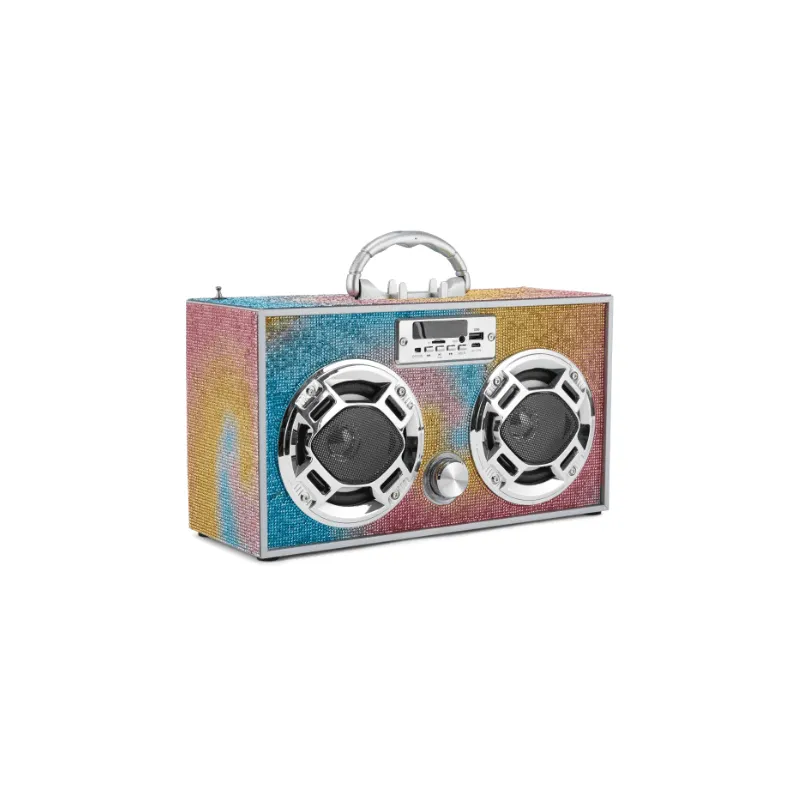 Swirl Bling LED Bluetooth Boombox