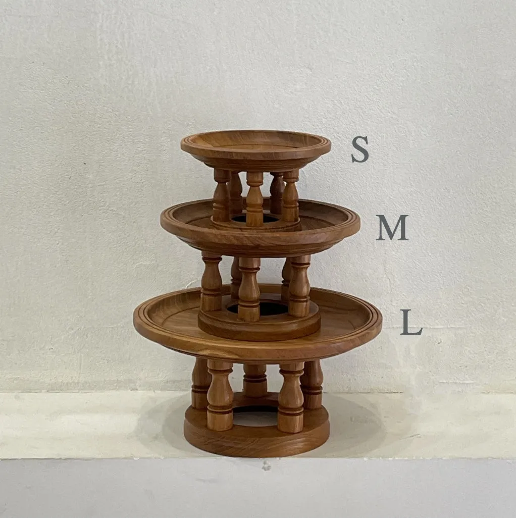 Teak Dessert Stands