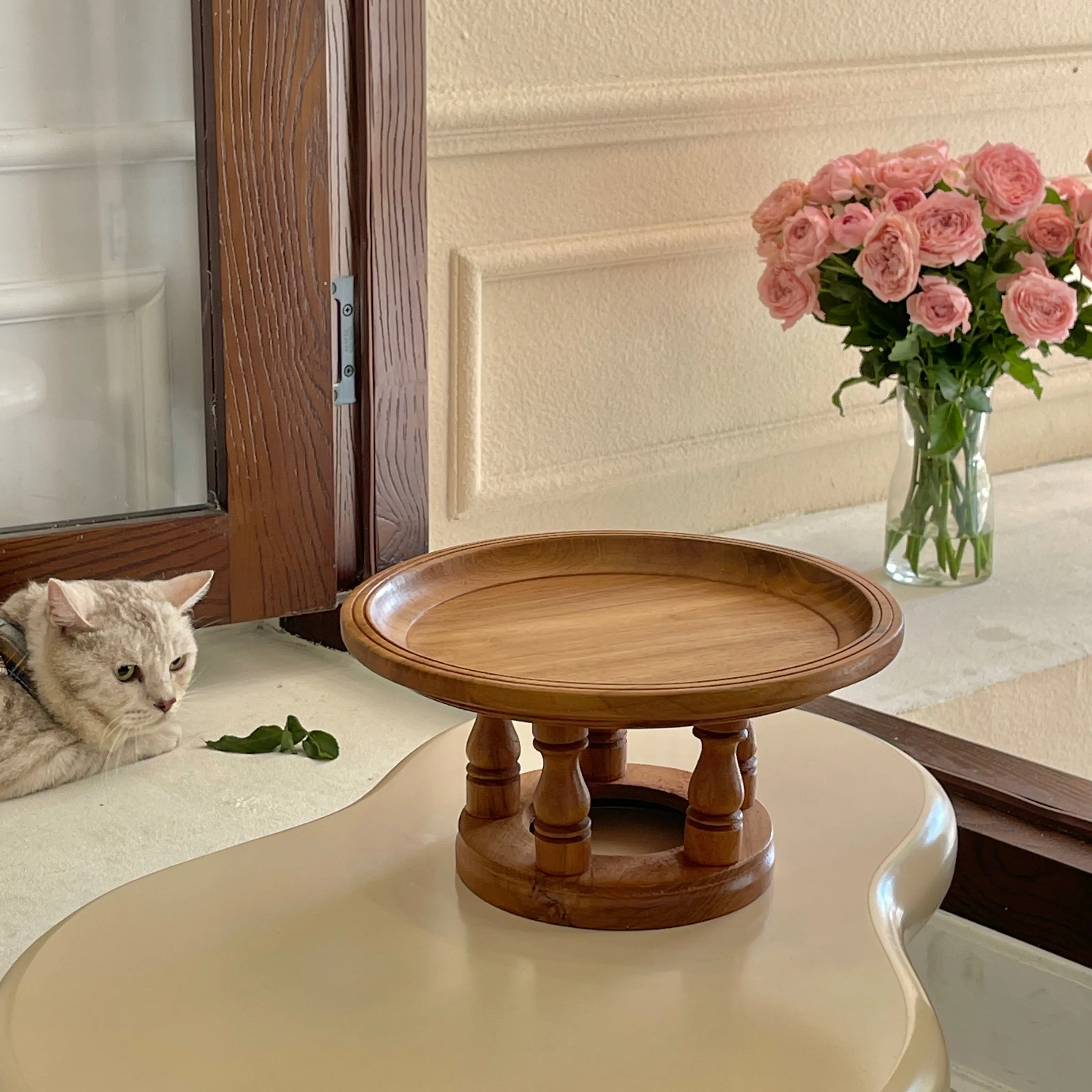 Teak Dessert Stands