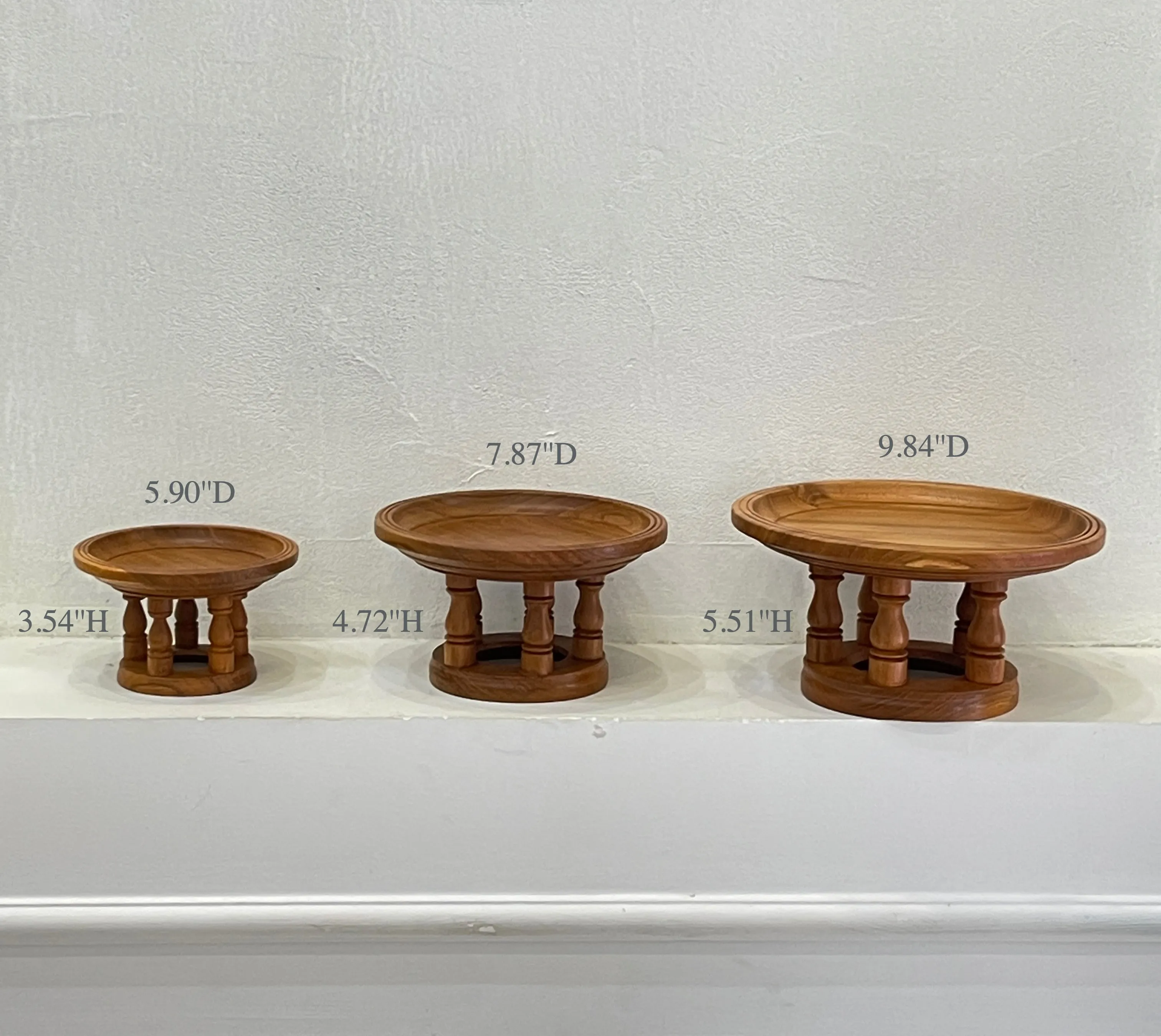 Teak Dessert Stands