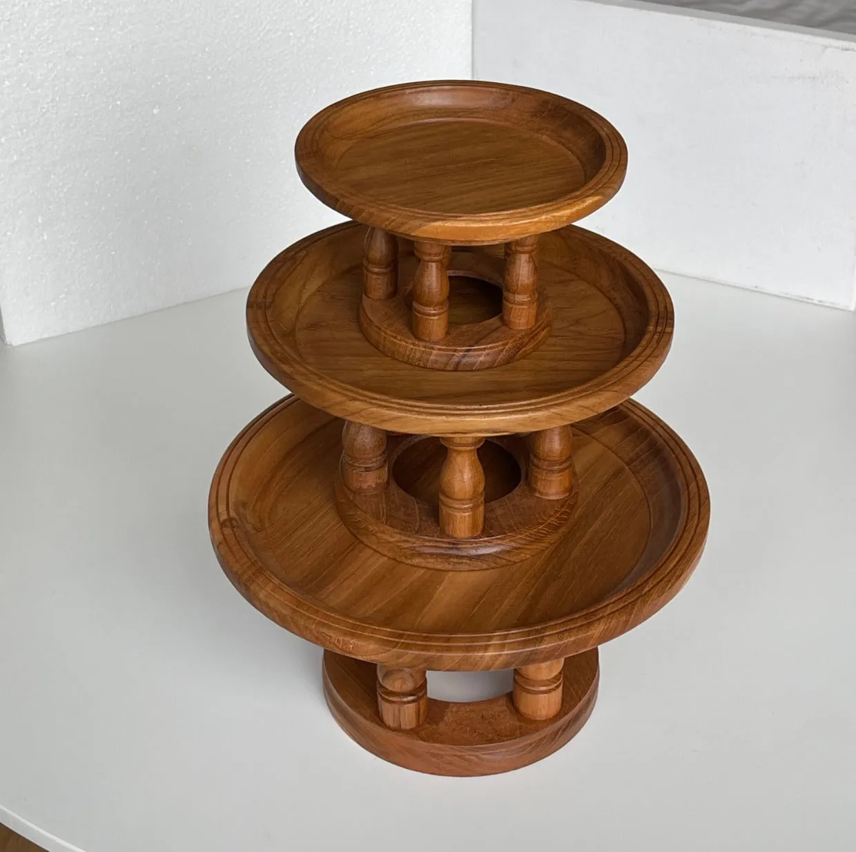 Teak Dessert Stands