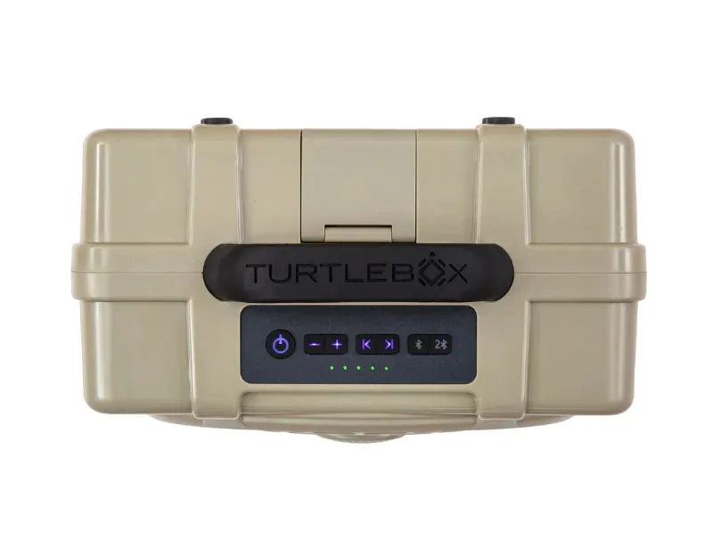 Turtlebox Outdoor Bluetooth Waterproof Gen 2 Portable Speaker in Field Tan