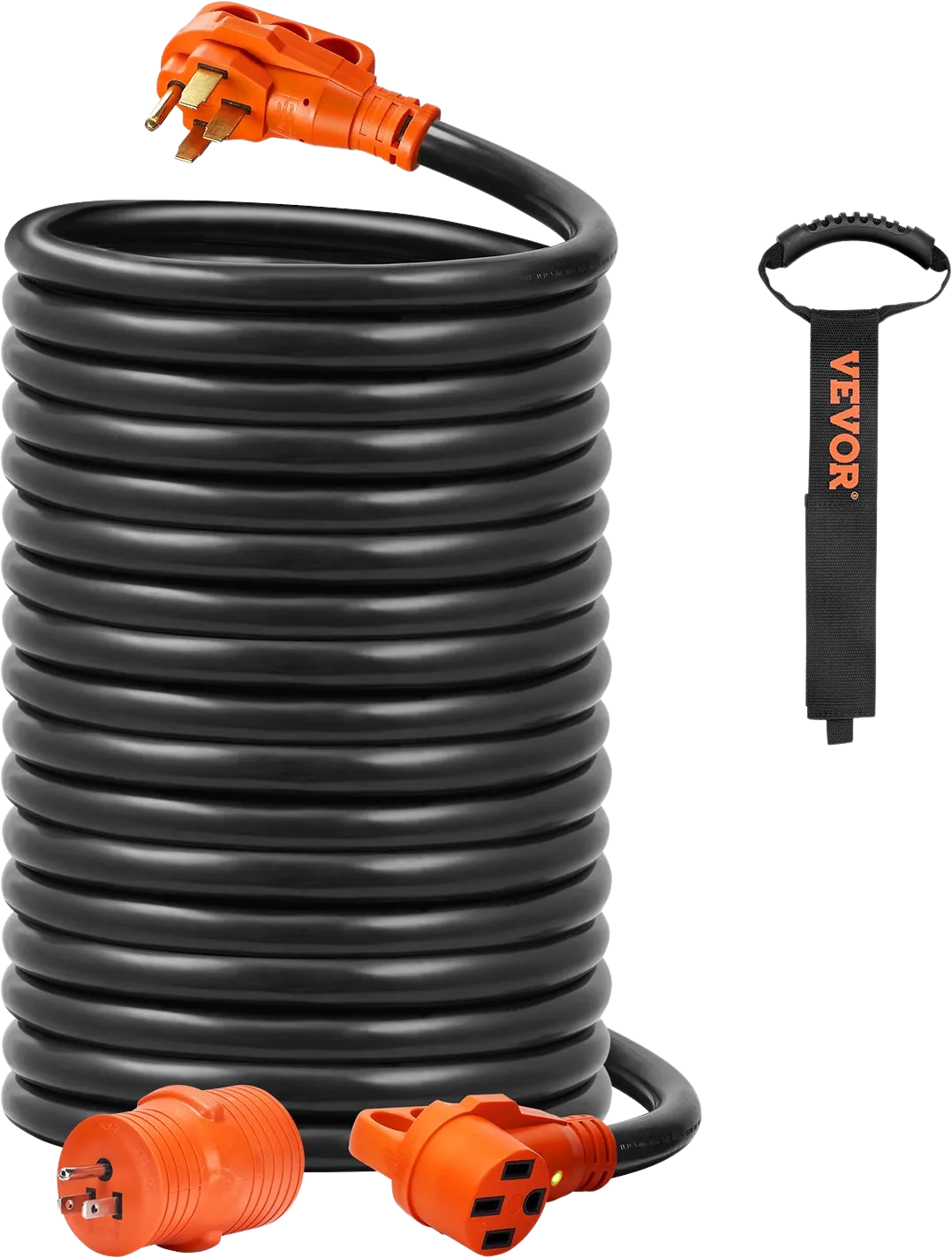 Vevor RV Extension Cord 50 ft. 50 Amp NEMA 14-50R Female NEMA 14-50P Male Plug New