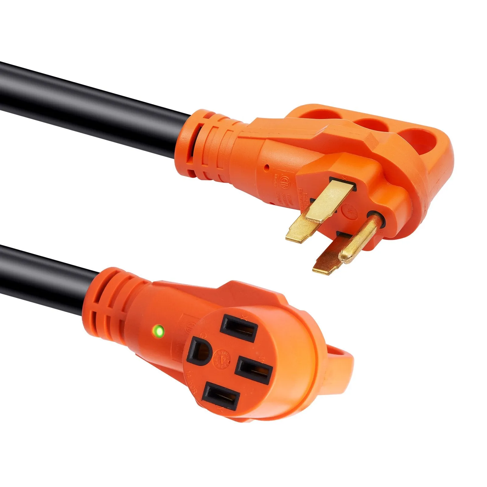Vevor RV Extension Cord 50 ft. 50 Amp NEMA 14-50R Female NEMA 14-50P Male Plug New