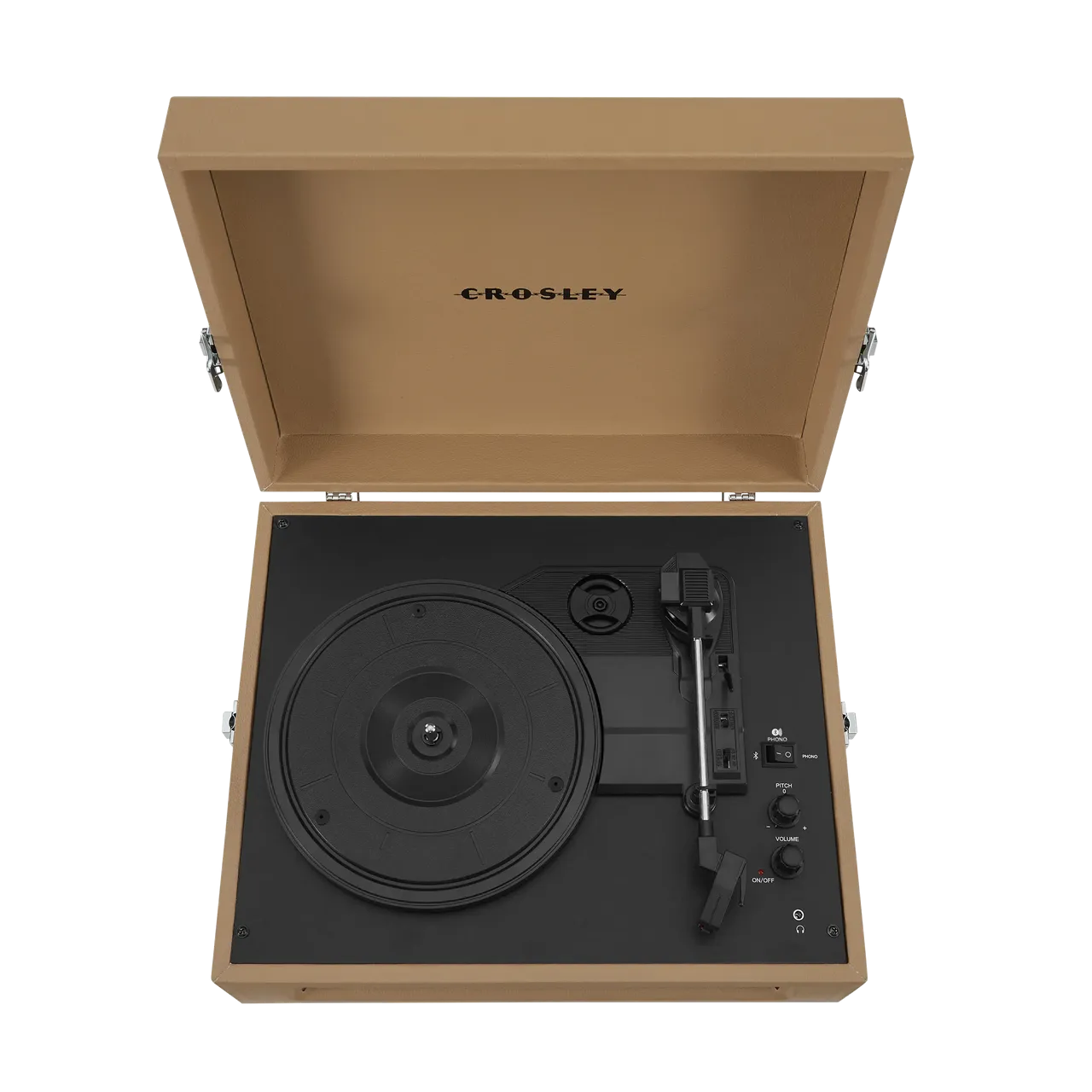 VOYAGER 2-WAY BLUETOOTH RECORD PLAYER | TAN