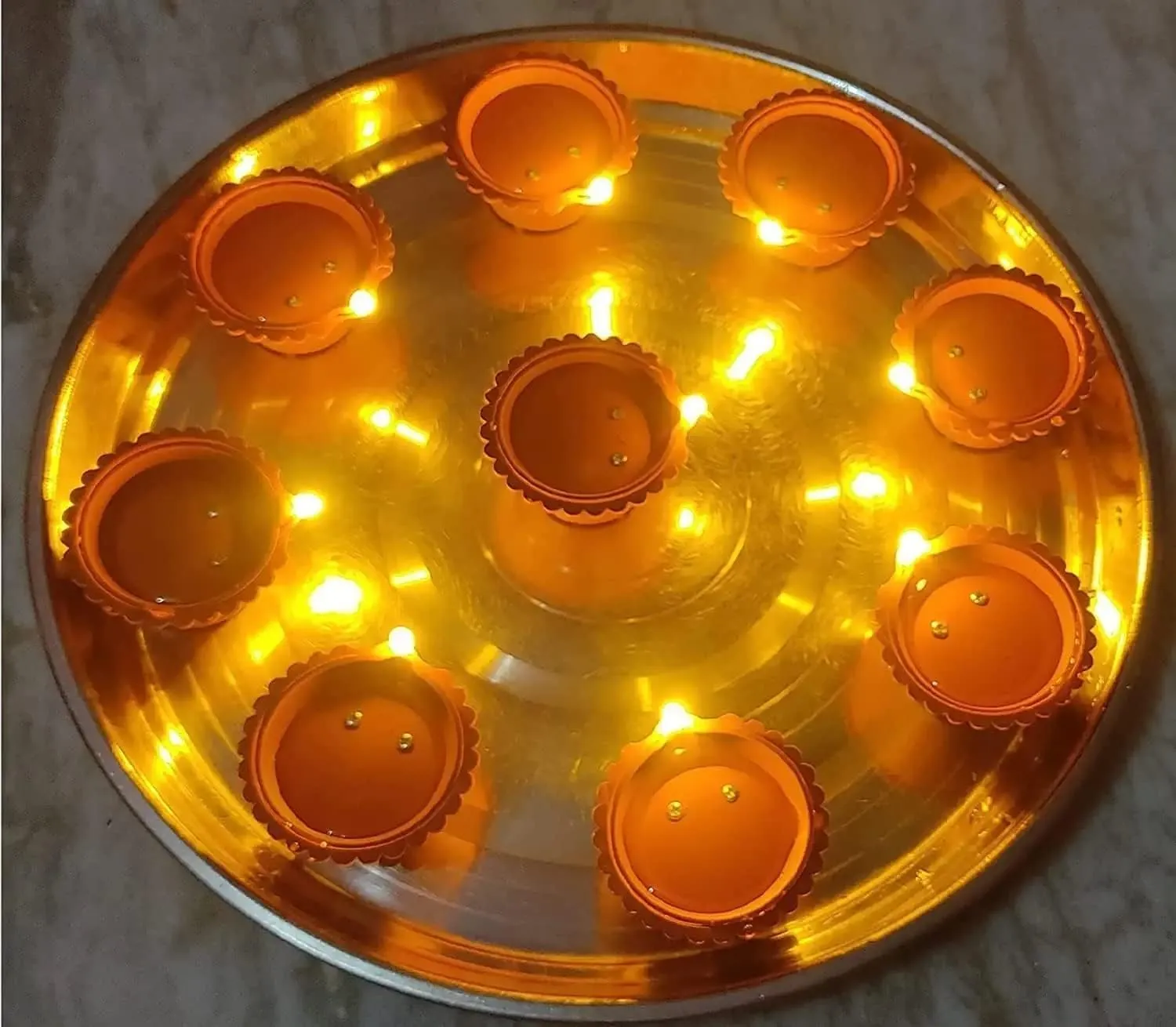 VTFlair Water Sensor Eco-Friendly Led Diyas Candle E-Diya,Battery Operated Led Candles for Home Decor,Festivals Decoration Diwali Lights(Pack of 24Pec Water Sensor Led