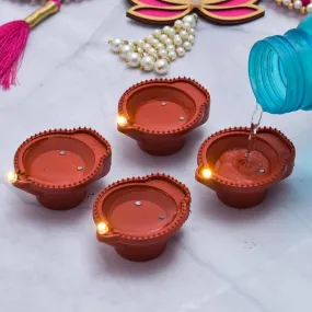 VTFlair Water Sensor Eco-Friendly Led Diyas Candle E-Diya,Battery Operated Led Candles for Home Decor,Festivals Decoration Diwali Lights(Pack of 24Pec Water Sensor Led