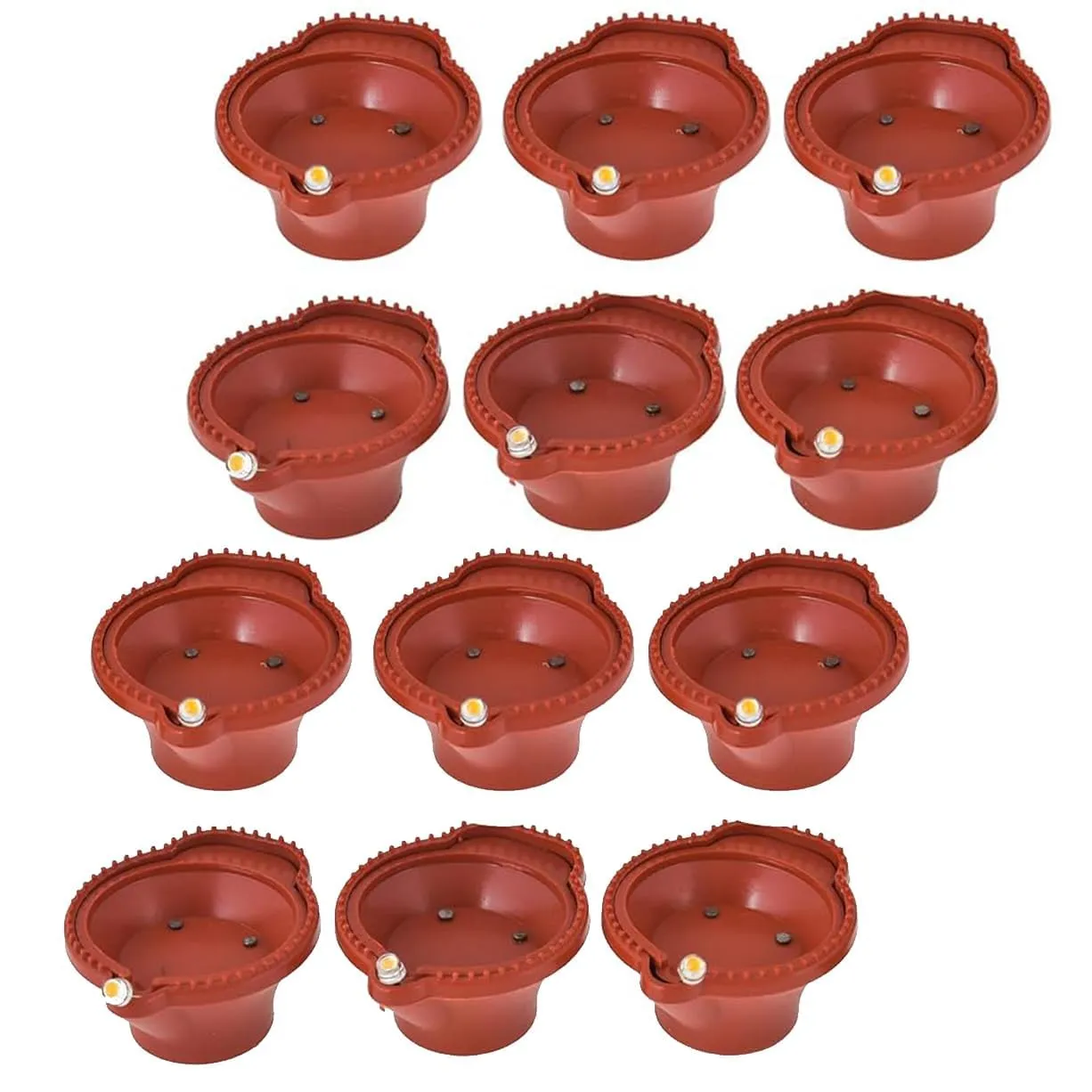 VTFlair Water Sensor Eco-Friendly Led Diyas Candle E-Diya,Battery Operated Led Candles for Home Decor,Festivals Decoration Diwali Lights(Pack of 24Pec Water Sensor Led