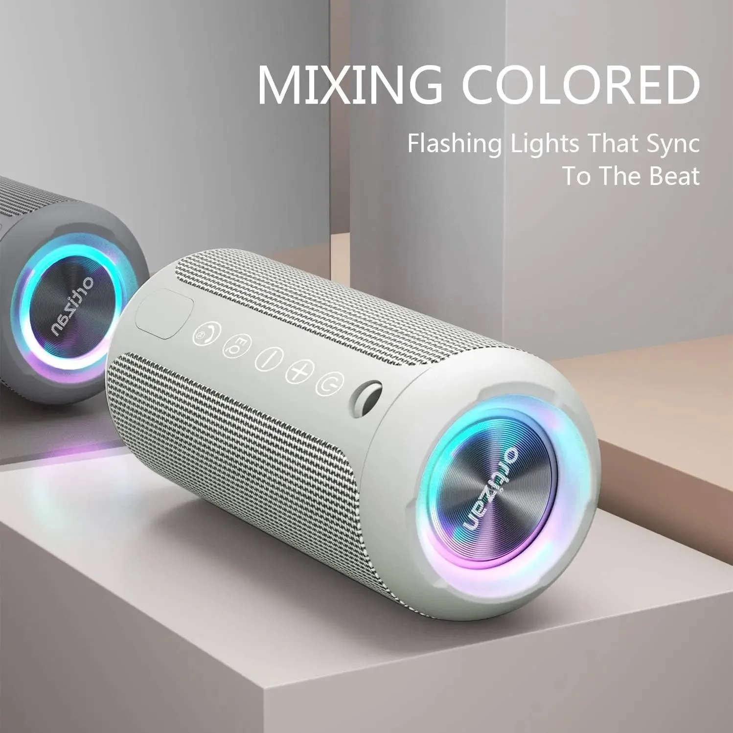 X10 Bluetooth Speaker Enhanced Bass Portable Speaker with TF Card Slot 30H Playtime IPX7 Waterproof Speaker for Camping