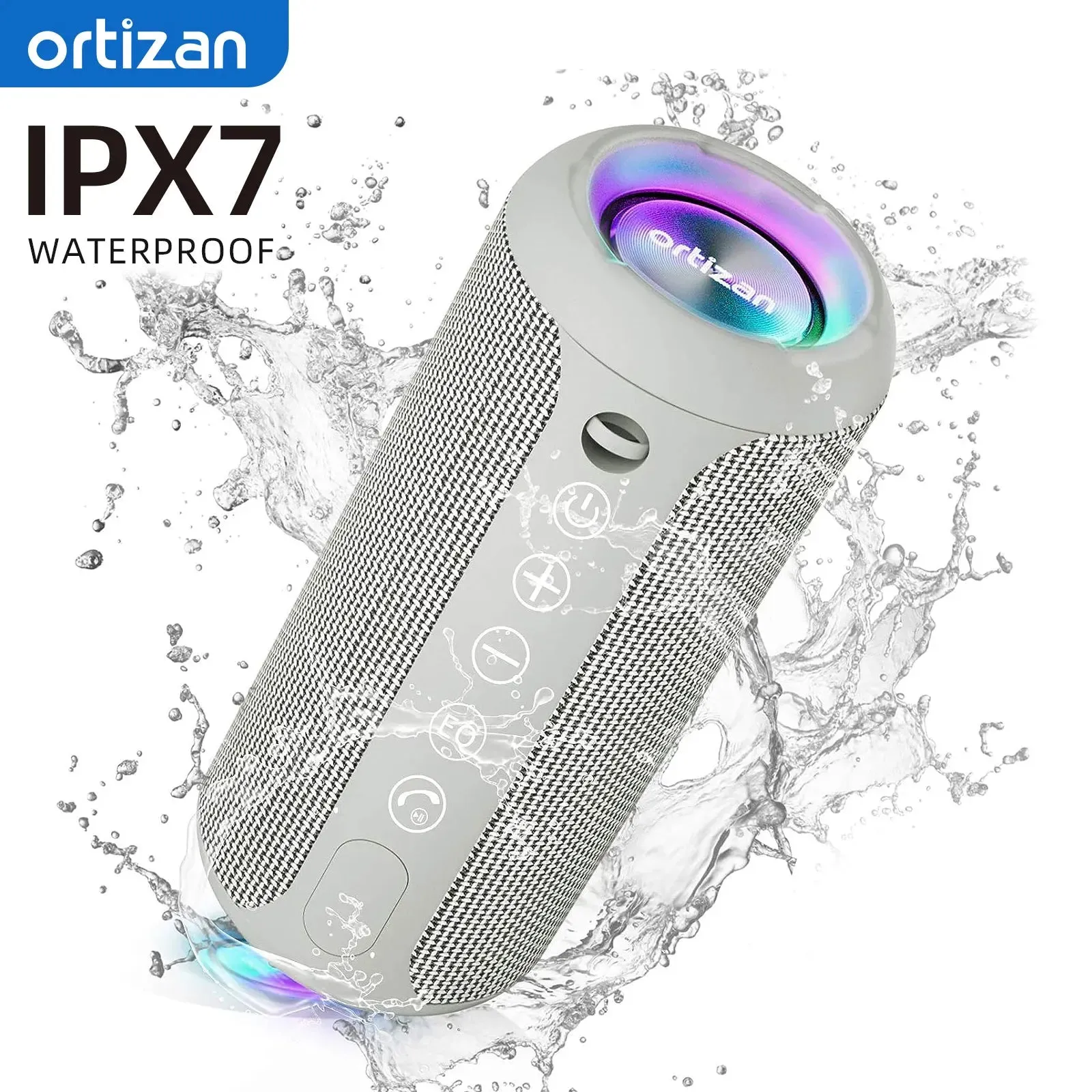 X10 Bluetooth Speaker Enhanced Bass Portable Speaker with TF Card Slot 30H Playtime IPX7 Waterproof Speaker for Camping