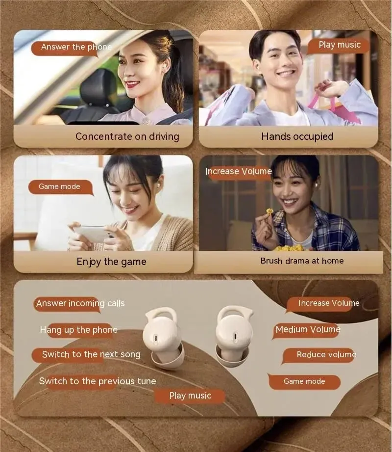 Xiaomi Wireless Sleep Noise Canceling Headphones Hifi Stereo Sports Waterproof Headphones with Microphone Bluetooth Headphones