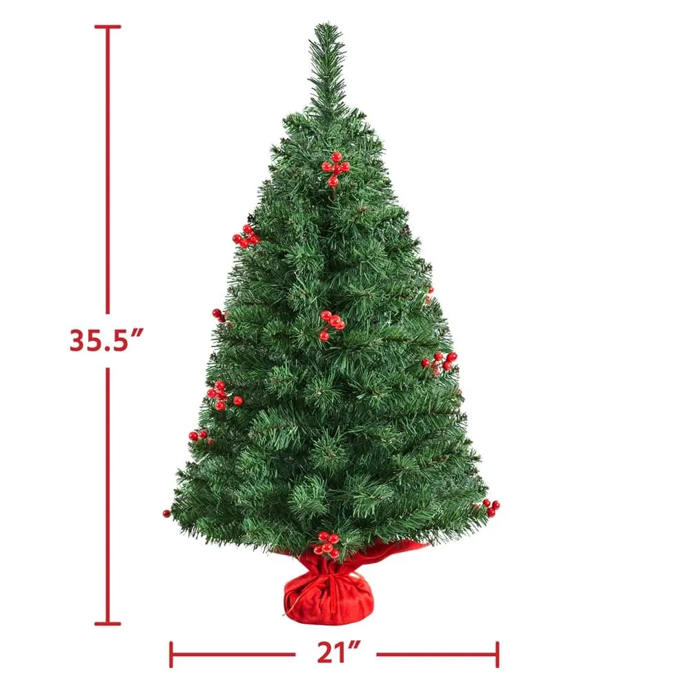 Yaheetech 3ft/2ft Prelit Tabletop Christmas Tree