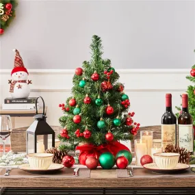 Yaheetech 3ft/2ft Prelit Tabletop Christmas Tree