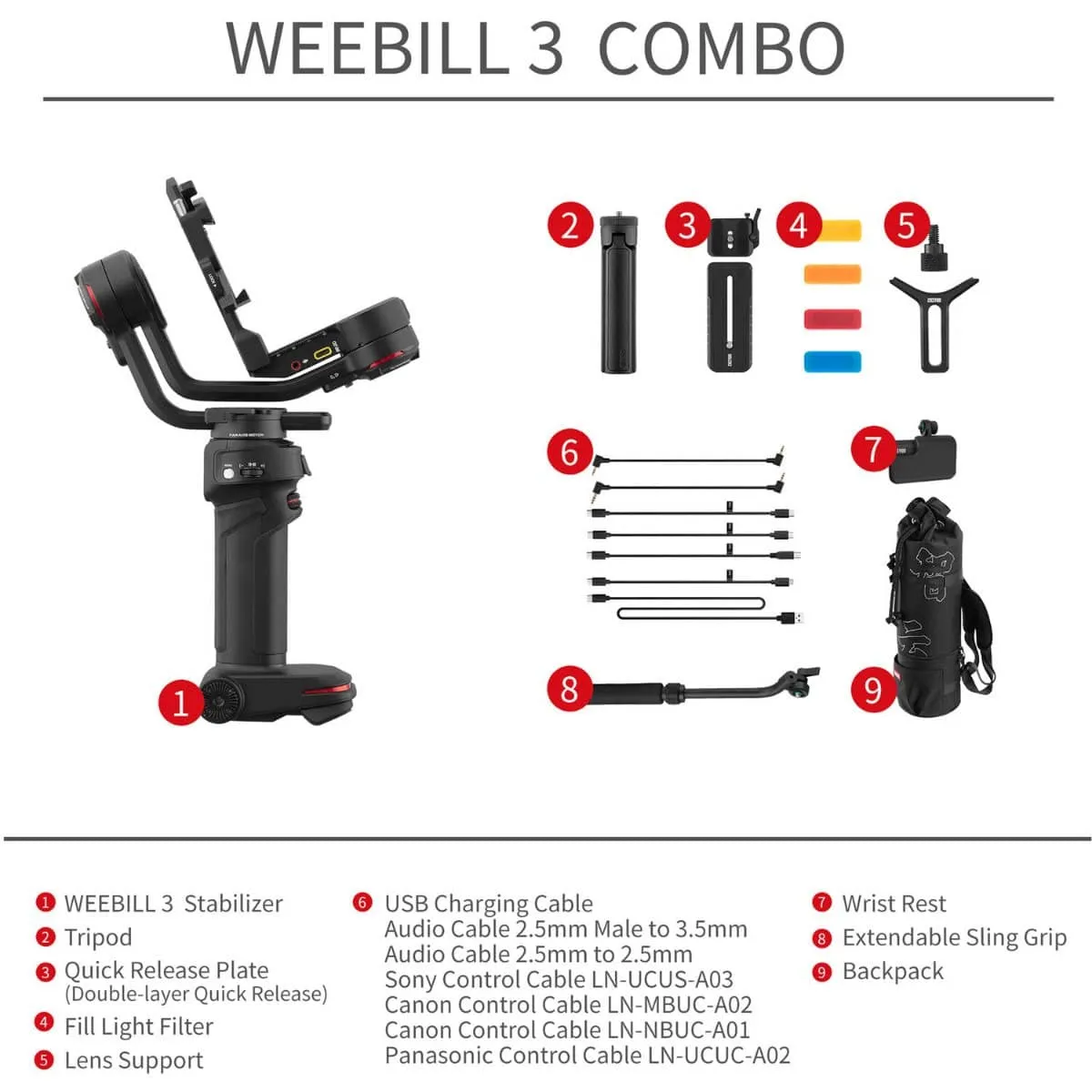 Zhiyun Weebill 3 Handheld Gimbal Stabilizer Combo